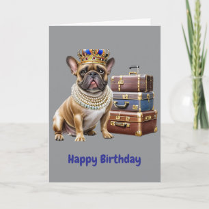 französische Bulldoggen mit Perlenketten Invitation