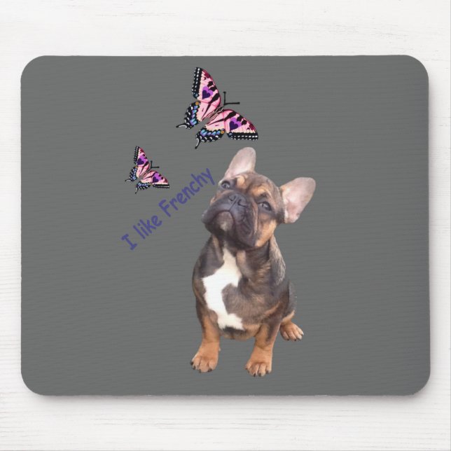 Französische Bulldoggen Mousepad (Front)