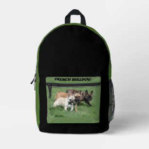 französische Bulldoggen Printed Backpack