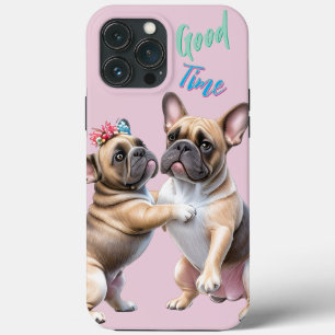Französische Bulldoggen sehr verliebt iPhone 13 Pro Max Case