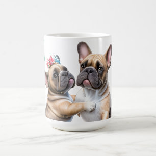 Französische Bulldoggen sehr verliebt Coffee Mug