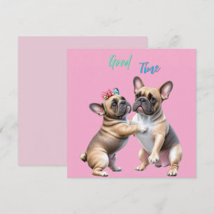 Französische Bulldoggen sehr verliebt Holiday Card