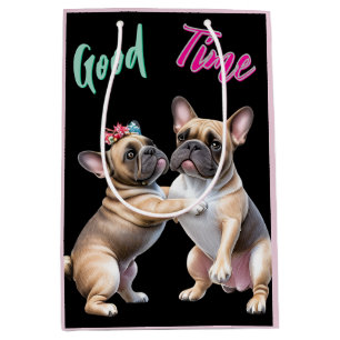 Französische Bulldoggen sehr verliebt Medium Gift Bag