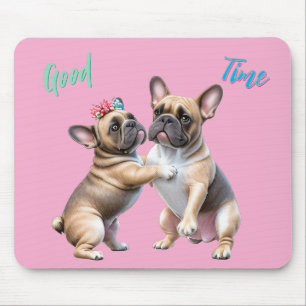 Französische Bulldoggen sehr verliebt Mouse Mat
