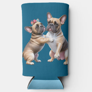 Französische Bulldoggen sehr verliebt Seltzer Can Cooler