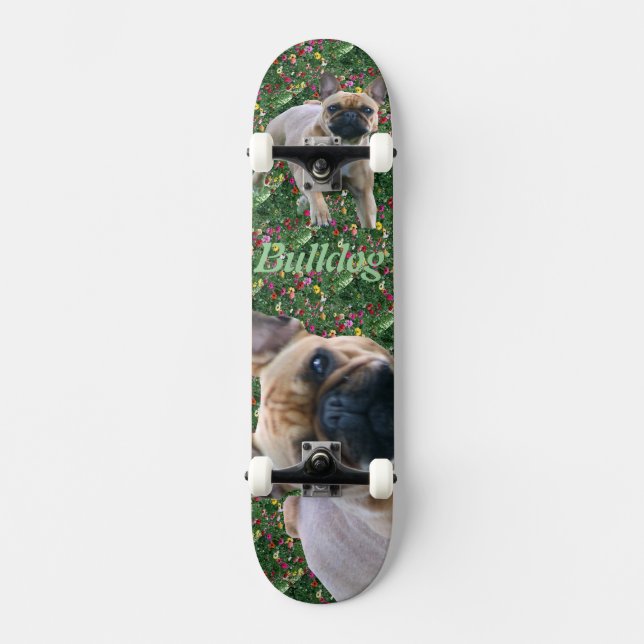 Französische Bulldoggen Skateboard (Front)