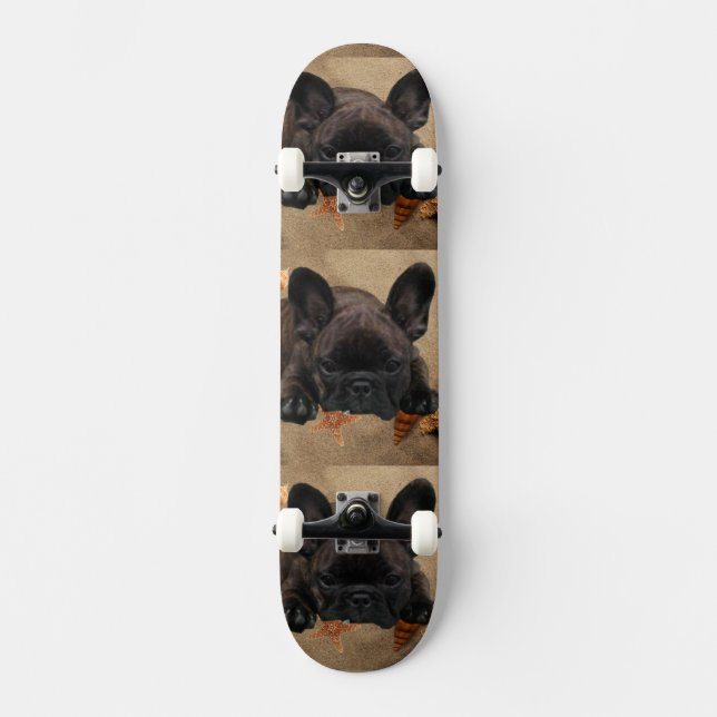 Französische Bulldoggen Skateboard (Front)
