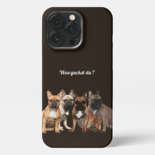  Französische Bulldoggen Was guckst du ?   iPhone 13 Pro Case