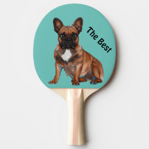 französische Bulldoggen zwei Freunde, Ping Pong Paddle