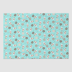 Frappuccino Coffee Sprinkled Doughnut Pattern Tissue Paper