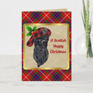 Fraser Badge & Tartan Personalised Xmas Card