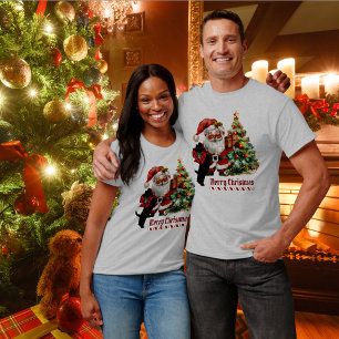 Fraser Clan Scottie Dog Christmas Personalised T-Shirt