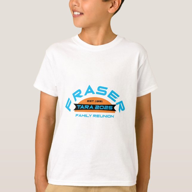 Fraser Family Reunion 2025 Design 2 Kids T-Shirt (Front)