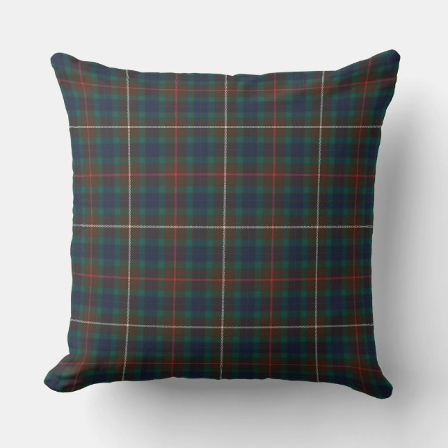 Fraser Hunting Tartan Plaid Pattern Cushion (Front)