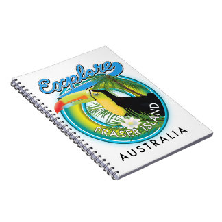 Fraser Island Australia exploration logo Notebook