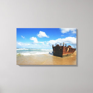 Fraser Island Shipwreck, Australia - Canvas Print