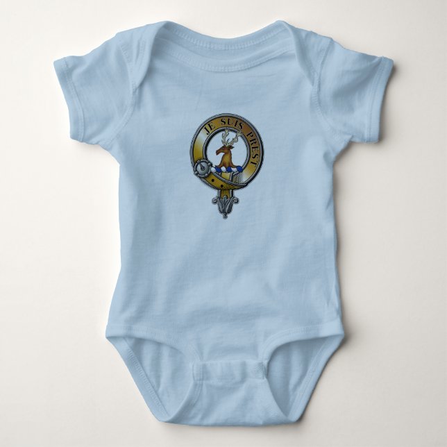 Fraser Lovat Crest Badge Baby Bodysuit (Front)
