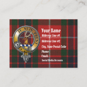 Fraser Lovat Tartan & Badge Business Card
