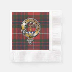 Fraser Lovat Tartan & Badge Napkin
