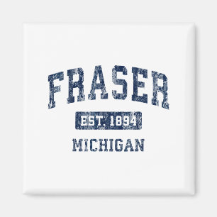 Fraser Michigan Mi Vintage Sports Established Desi Magnet
