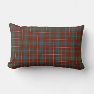 Fraser of Lovat Reproduction Tartan Dark Red Plaid Lumbar Cushion