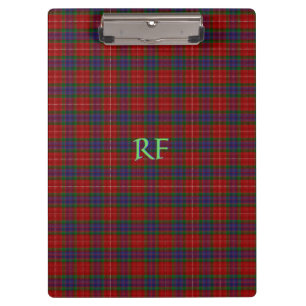 Fraser Official Tartan with monogram / name Clipboard