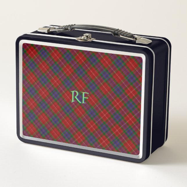 Fraser Official Tartan with monogram / name Metal Lunch Box (Front)