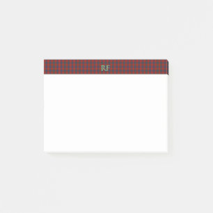 Fraser Official Tartan with monogram / name Post-it Notes