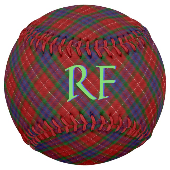 Fraser Official Tartan with monogram / name Softball (Front)