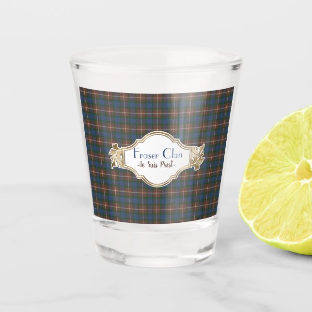 Fraser Original Scottish Clan Tartan Shot Glass (Front)