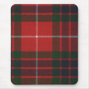 Fraser Red Modern Tartan Mousepad
