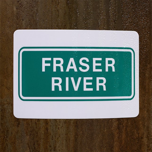 Fraser River Highway Sign British Columbia Canada  Rectangular Sticker (Creator Uploaded)