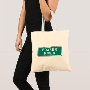 Fraser River Highway Sign British Columbia Canada  Tote Bag