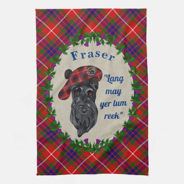 Fraser Scottie Dog Kitchen Towel (Vertical)