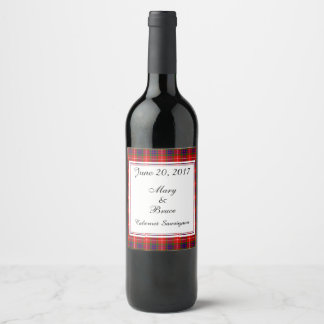 Fraser Scottish Wedding Wine Label