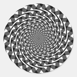Fraser spiral illusion classic round sticker