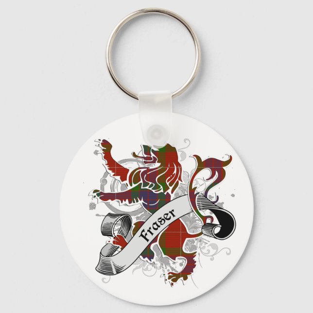 Fraser Tartan Lion Key Ring (Front)