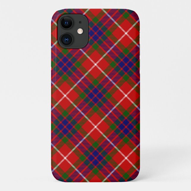 Fraser tartan red green blue purple plaid Case-Mate iPhone case (Back)