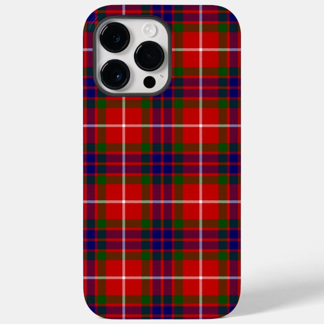 Fraser tartan red green blue purple plaid Case-Mate iPhone case (Back)