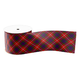 Fraser tartan red green blue purple plaid grosgrain ribbon