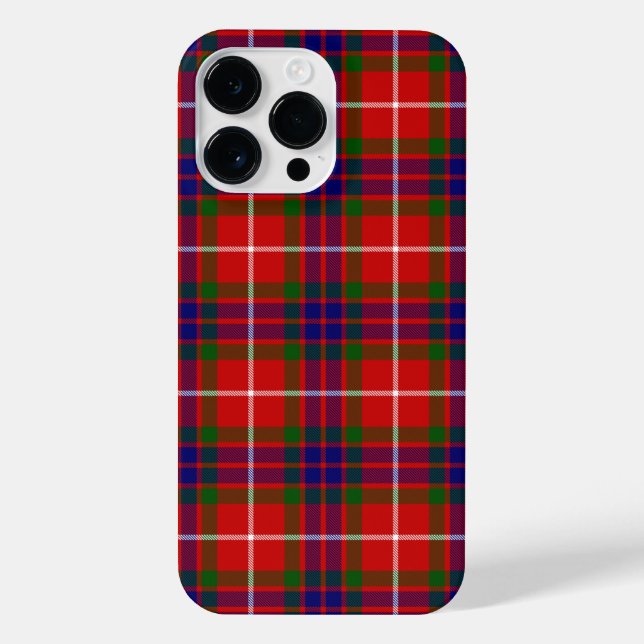 Fraser tartan red green blue purple plaid iPhone case (Back)