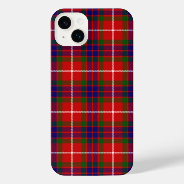 Fraser tartan red green blue purple plaid iPhone case (Back)