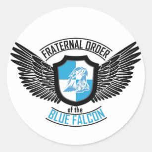 Fraternal Order of The Blue Falcon, Blue Falcon Classic Round Sticker