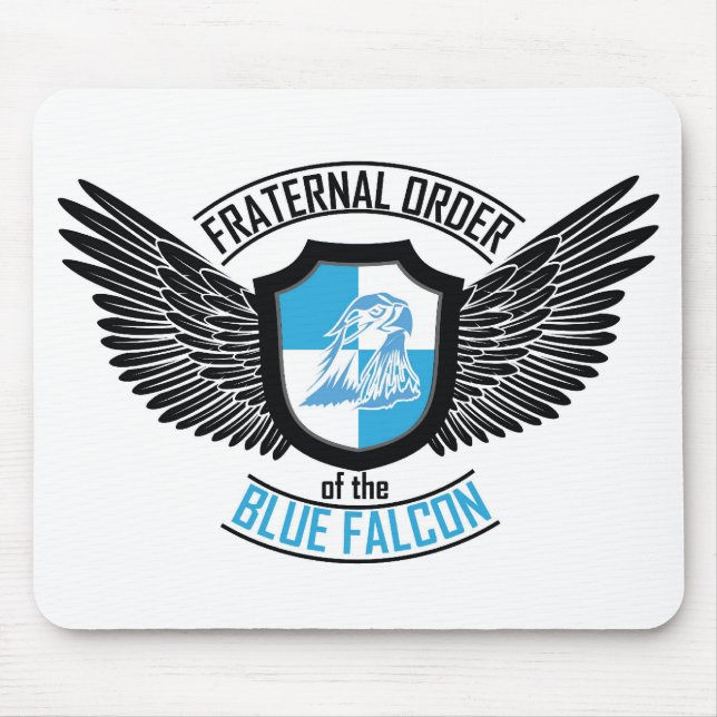 Fraternal Order of The Blue Falcon, Blue Falcon Mouse Mat (Front)