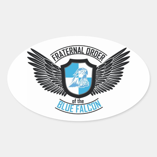 Fraternal Order of the Blue Falcon Sticker (Front)