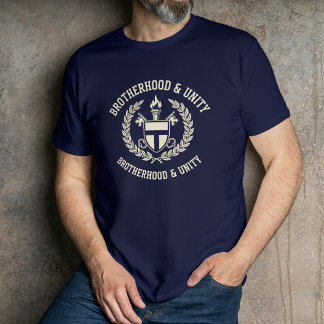 Fraternity Brotherhood Unity Classic Crest Design T-Shirt