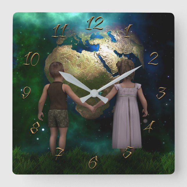 Fraternity Square Wall Clock (Front)