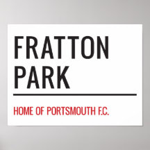 Fratton Park Stadium Street Sign