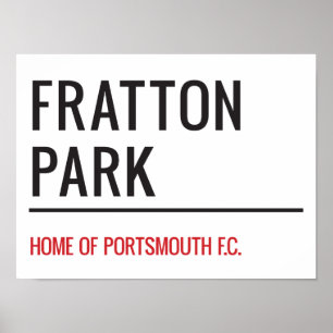 Fratton Park Stadium Street Sign