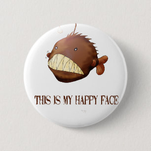 Frau Angler 6 Cm Round Badge